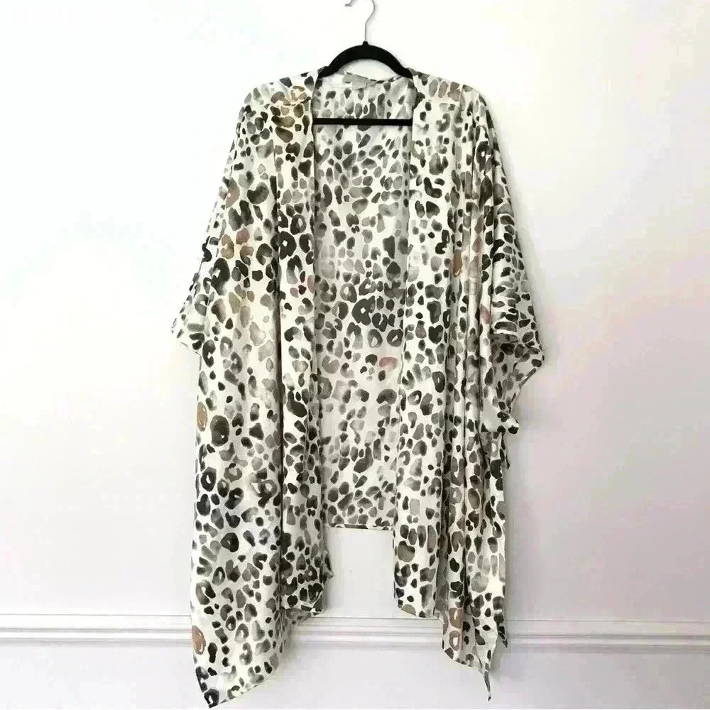 Nordstrom Animal Print Kimono One Size - Picture 2 of 7